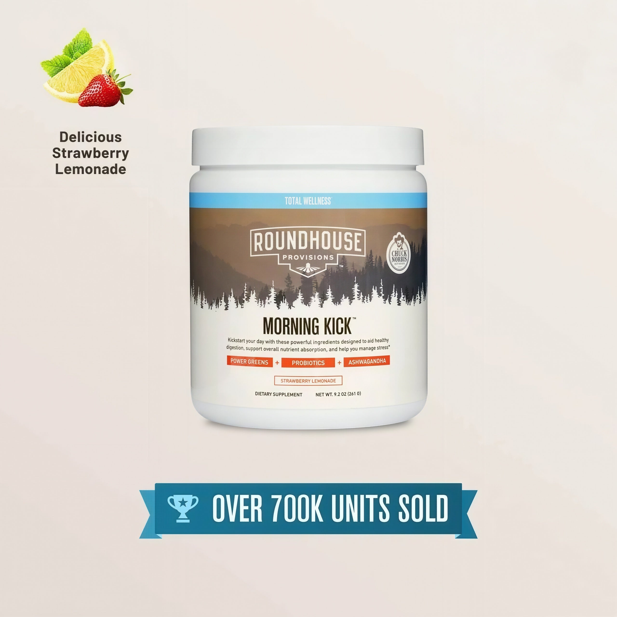 Roundhouse Morning Kick Provisions Zero Sugar Greens Superfood Powder